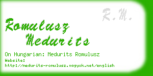 romulusz medurits business card